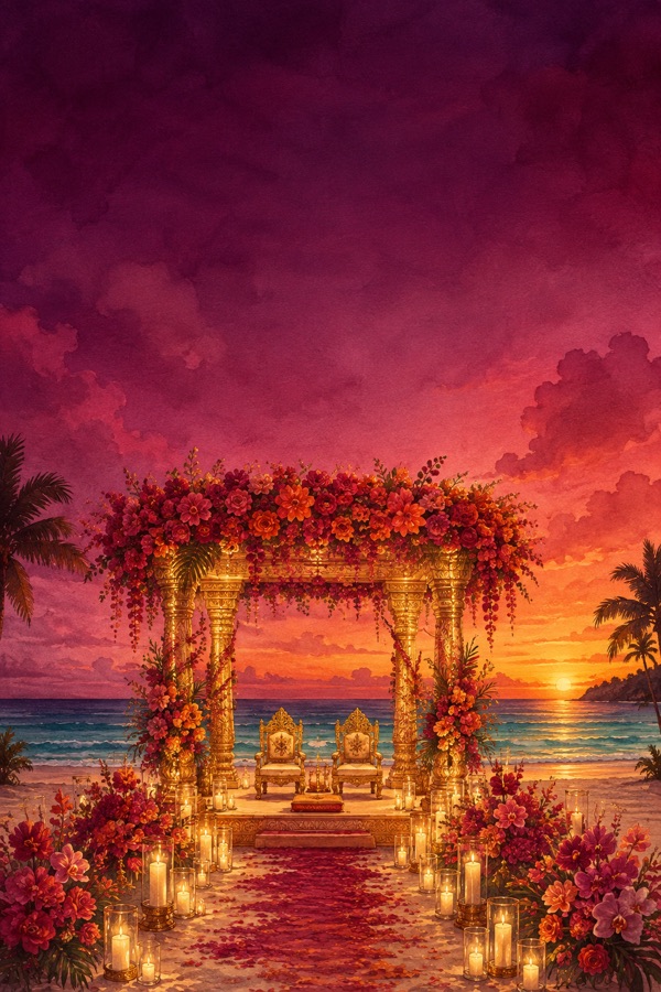 Phere wedding celebration illustration